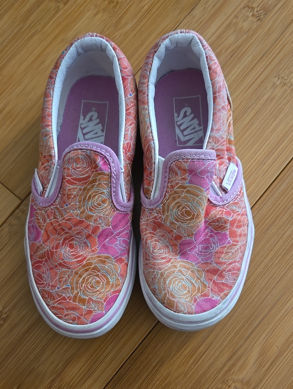Vans Kids Slip-On Floral Canvas Sneakers - 12